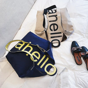 Trendy Letter Crossbody Shoulder Bag Women Large Capacity Handbag