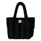 Quilted Comfort Tote Handbag Women Shoulder Bag Winter Purse