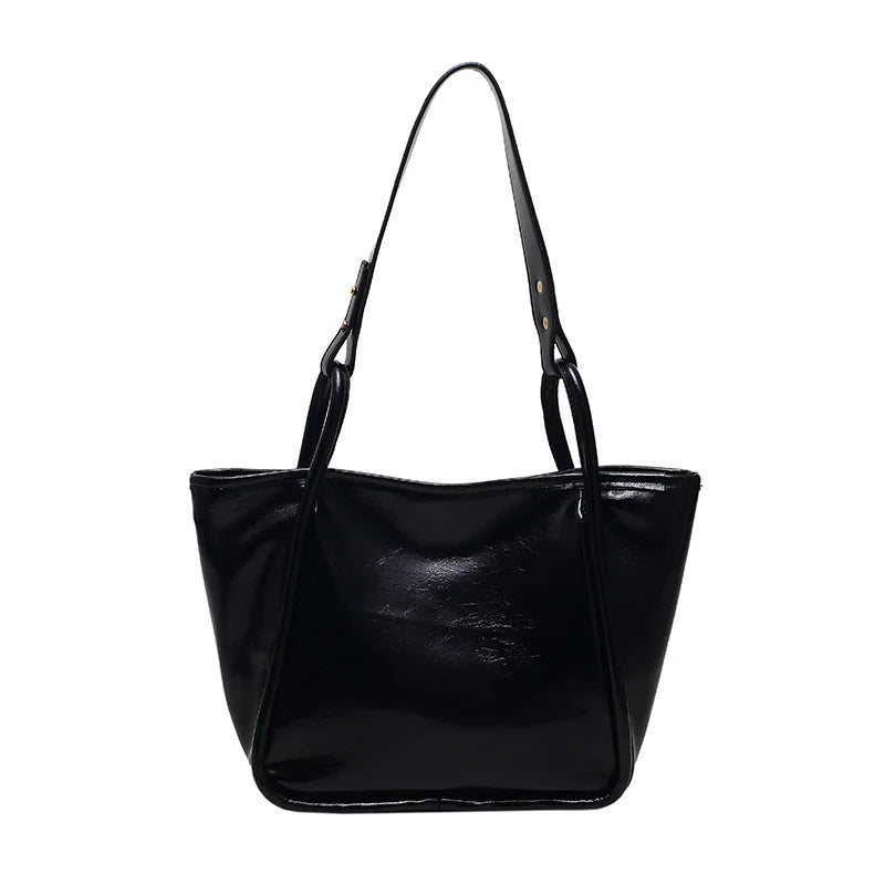 Large Capacity One Shoulder Bag PU Leather Ladies Casual Handbags
