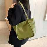 Large Capacity One Shoulder Bag PU Leather Ladies Casual Handbags