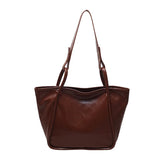 Large Capacity One Shoulder Bag PU Leather Ladies Casual Handbags