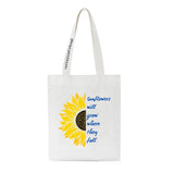 Ukraine Flag Sunflower Vintage Ukrainian Canvas Bags