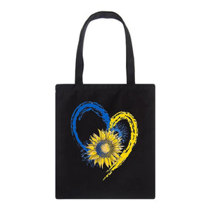 Ukraine Flag Sunflower Vintage Ukrainian Canvas Bags