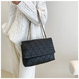 Women's Large Capacity Plaid Shoulder Bag PU Leather Handbag Tote Purse