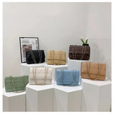 Women's Large Capacity Plaid Shoulder Bag PU Leather Handbag Tote Purse