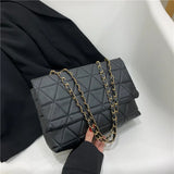 Women's Large Capacity Plaid Shoulder Bag PU Leather Handbag Tote Purse
