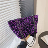 Sequin Shoulder Bag Totes for Women Shopping Handbags Pack