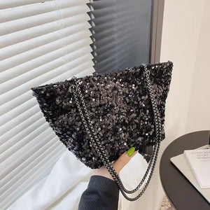 Sequin Shoulder Bag Totes for Women Shopping Handbags Pack