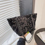 Sequin Shoulder Bag Totes for Women Shopping Handbags Pack