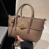 Large Capacity Shoulder Bags Western Style Crossbody Bags Texture PU Leather