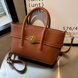 Large Capacity Shoulder Bags Western Style Crossbody Bags Texture PU Leather