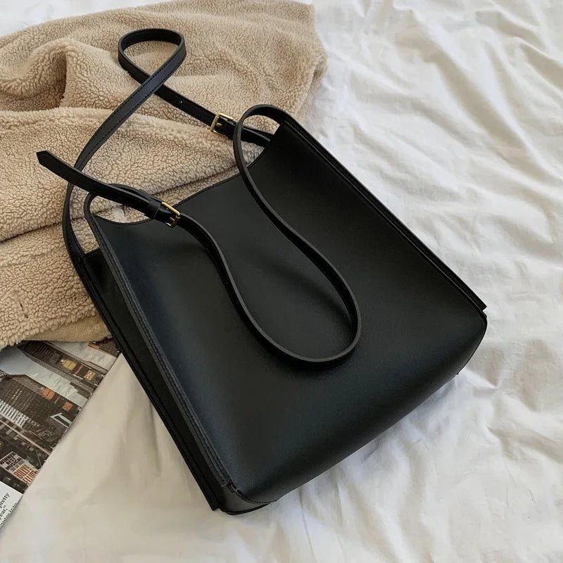 Large Capacity Soft PU Leather Tote All-match Handbag Lady Casual