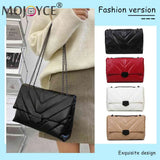 Large Capacity Shoulder Handbag Women Solid PU Leather Crossbody Bag