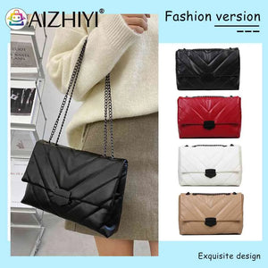 Large Capacity PU Leather Crossbody Bag Lattice Pattern Street Commuter Satchel