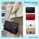 Large Capacity PU Leather Crossbody Bag Lattice Pattern Street Commuter Satchel