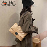 Large Capacity Shoulder Handbag Women Solid PU Leather Crossbody Bag