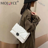 Large Capacity Shoulder Handbag Women Solid PU Leather Crossbody Bag