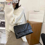 Large Capacity Shoulder Handbag Women Solid PU Leather Crossbody Bag