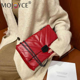 Large Capacity Shoulder Handbag Women Solid PU Leather Crossbody Bag