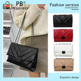 Large Capacity Shoulder Handbag Women Solid PU Leather Crossbody Bag