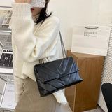 Large Capacity Solid Leather Crossbody Bag