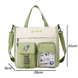 Large Capacity Tote Bags Nylon Shoulder Bags for Teenage Girls