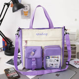 Large Capacity Tote Bags Nylon Shoulder Bags for Teenage Girls