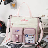 Large Capacity Tote Bags Nylon Shoulder Bags for Teenage Girls