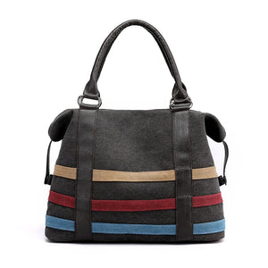 Large Capacity Canvas Shoulder Bag Casual Matte Tote Crossbody Handbag