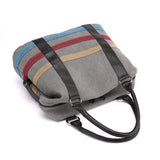 Large Capacity Canvas Shoulder Bag Casual Matte Tote Crossbody Handbag