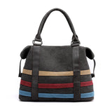 Large Capacity Canvas Shoulder Bag Casual Matte Tote Crossbody Handbag