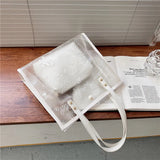 Women's Large Capacity Jelly Bag Summer Shoulder Beach Tote