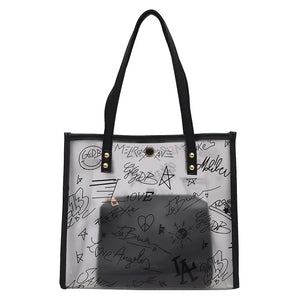 Women's Large Capacity Jelly Bag Summer Shoulder Beach Tote