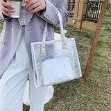 Women's Large Capacity Jelly Bag Summer Shoulder Beach Tote