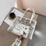 Women's Large Capacity Jelly Bag Summer Shoulder Beach Tote