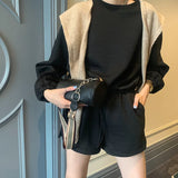 Large PU Leather Shoulder Bag Woman Casual Tote Nylon Solid Handbag Crossbody