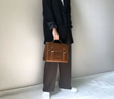Vintage Ladies Pu Leather Tote Bags Large Shoulder Bag
