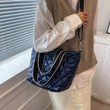 Quilted Women Tote Padded Handbags Shoulder Bags Nylon Down Cotton