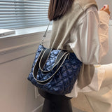 Quilted Women Tote Padded Handbags Shoulder Bags Nylon Down Cotton