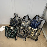 Quilted Women Tote Padded Handbags Shoulder Bags Nylon Down Cotton