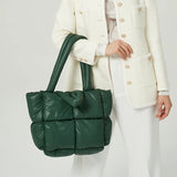 Large Tote Padded Handbags Women Nylon Down Crossbody Bag
