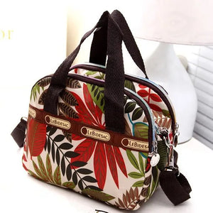 Waterproof Nylon Handbag Floral Cross-body Bag Tote Bolsas Feminina