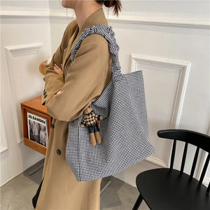 Large-capacity Canvas Handbag Retro Style One-shoulder Bag