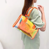 Transparent Crossbody Bag Jelly Tote Travel Handbag