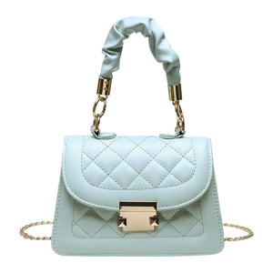 Lattice Pattern Shoulder Bags Retro Chain Small Crossbody Handbags