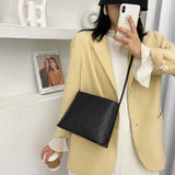 Lattice Pattern Envelop Handbag PU Leather Shoulder Crossbody Bag