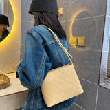 Lattice Pattern Envelop Handbag PU Leather Shoulder Crossbody Bag