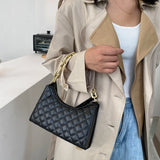 Lattice Pattern Women PU Shoulder Bag Chain Totes Leather