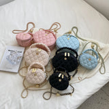 Lattice Totes Famous PU Leather Women's Handbag Short Handle Shoulder Bag