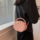 Lattice Totes Famous PU Leather Women's Handbag Short Handle Shoulder Bag